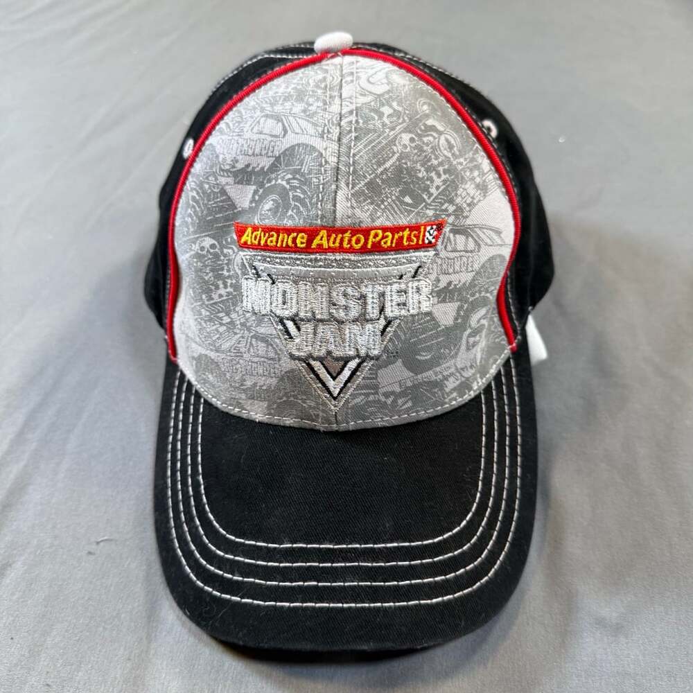 Monster Jam Advance Auto Parts Hat Baseball Cap Black Gray 2010